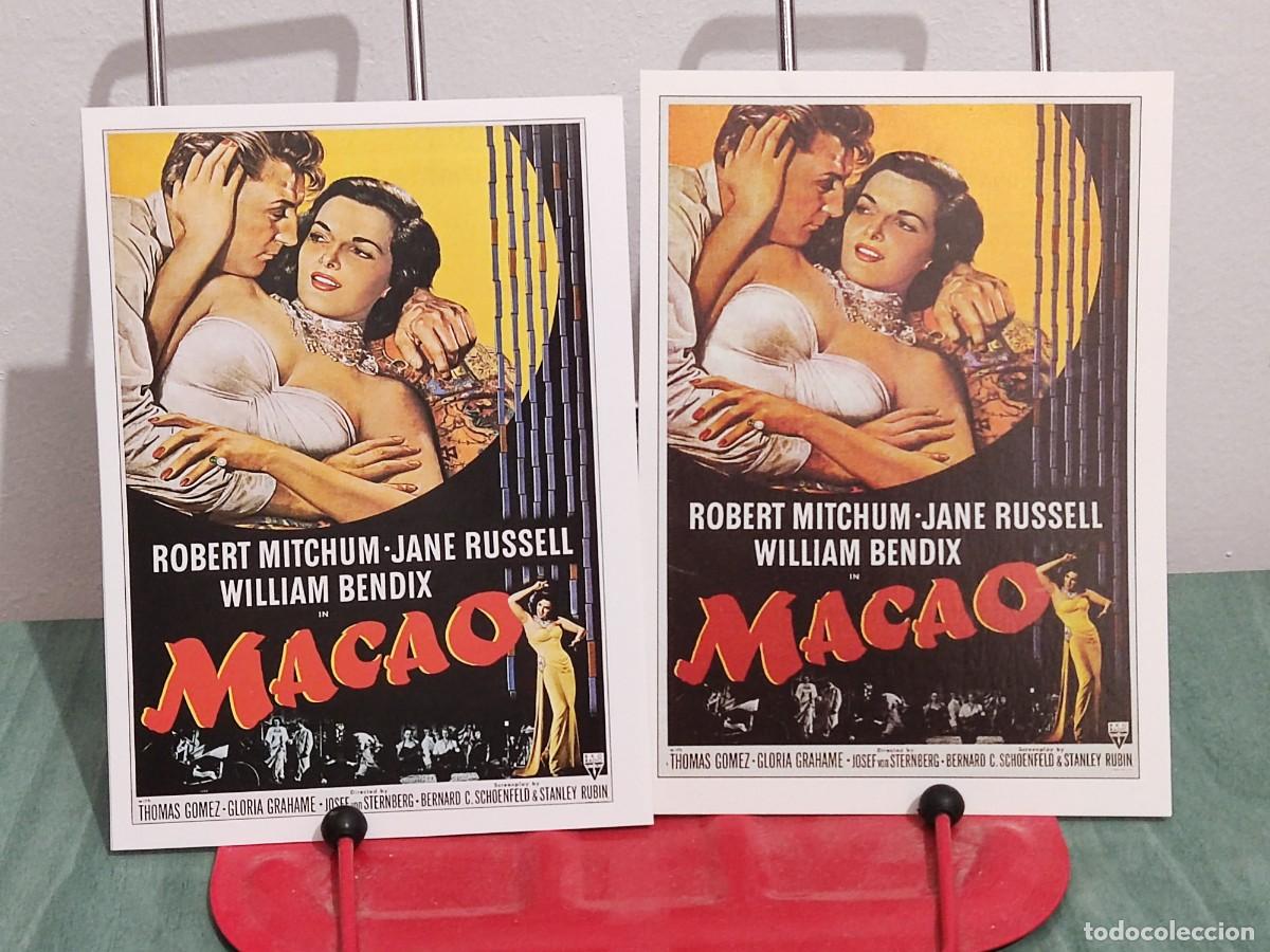 Cinema: Una aventura en Macao . 2 Fichas revista Accion cine