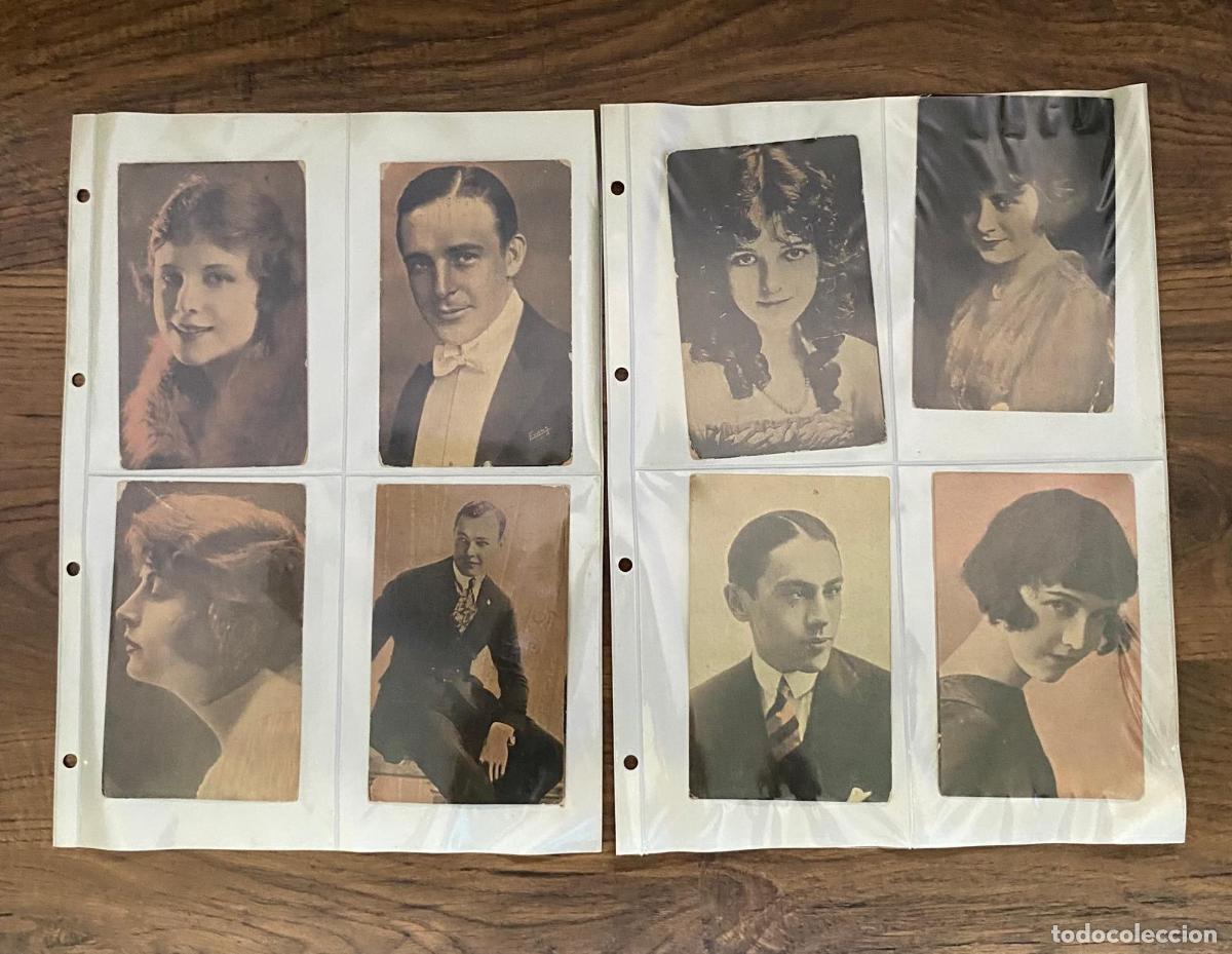 Kino: Artistas de Cine Cl&aacute;sico. Lote de 13 Tarjetas Postales (13x7 cms.) del programa Ajuria. MUY ESCASAS