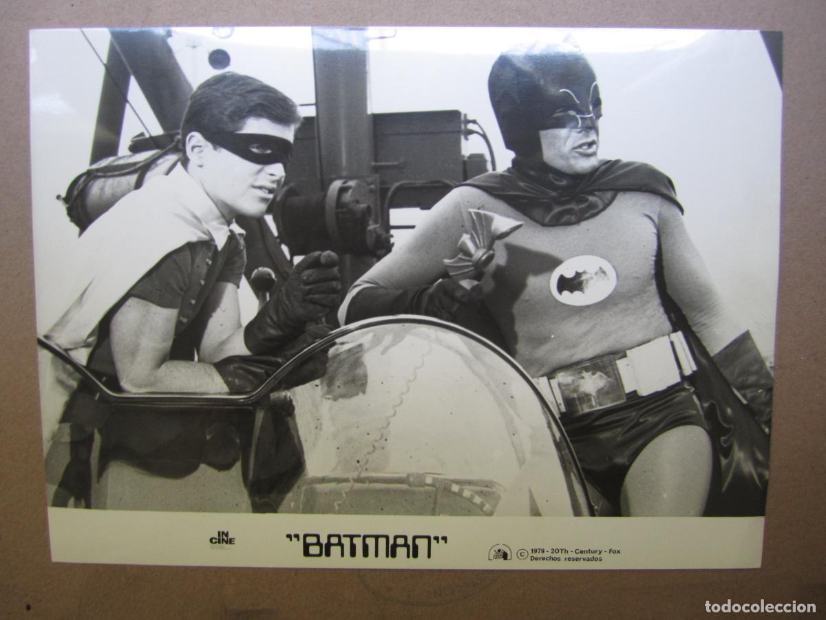 Cine: batman - foto original b/n - Adam West Burt Ward serie televisiva de los 60