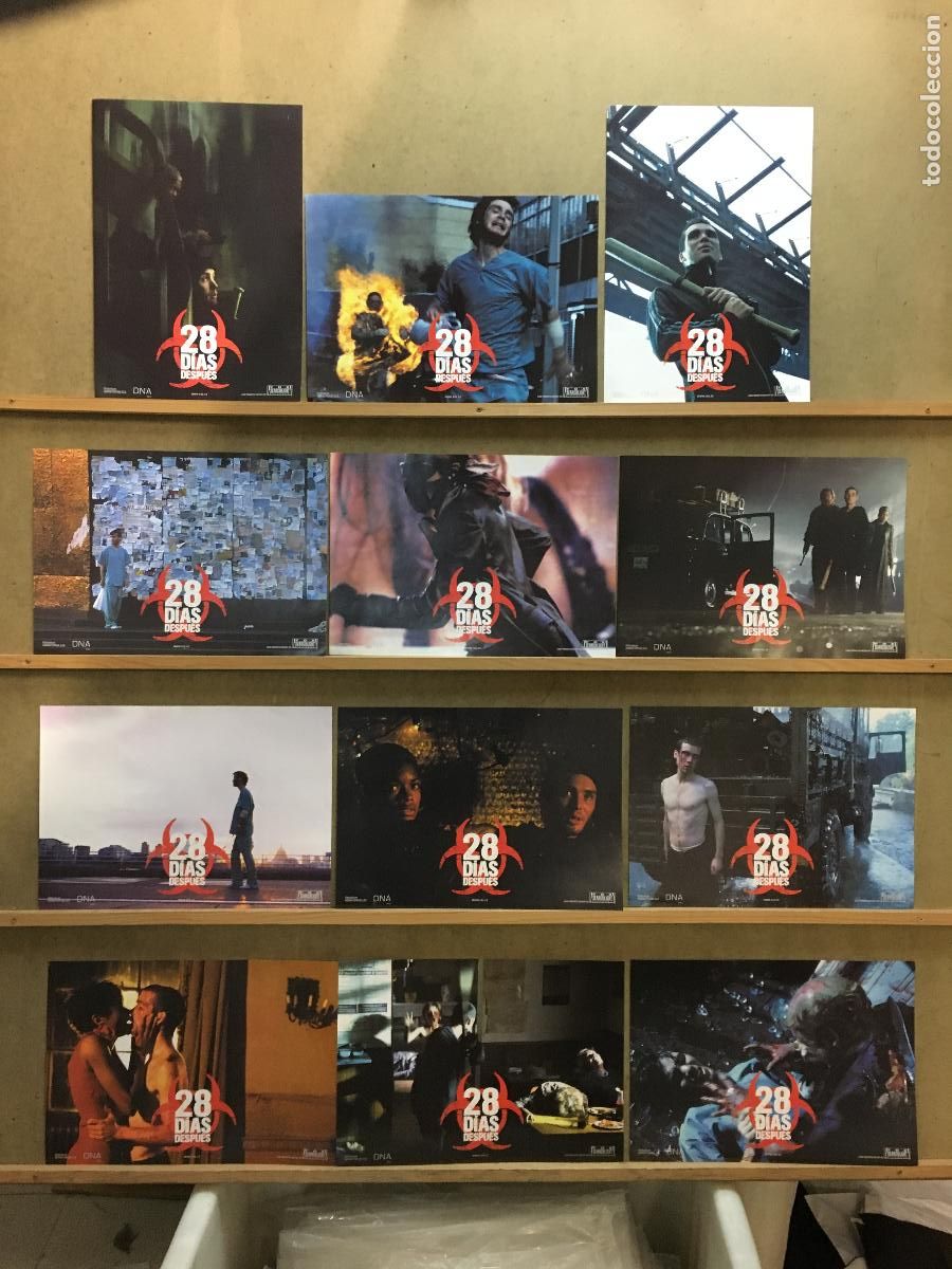Cine: AEB55 28 DIAS DESPUES DANNY BOYLE TERROR SET COMPLETO 12 FOTOCROMOS ORIGINAL ESTRENO