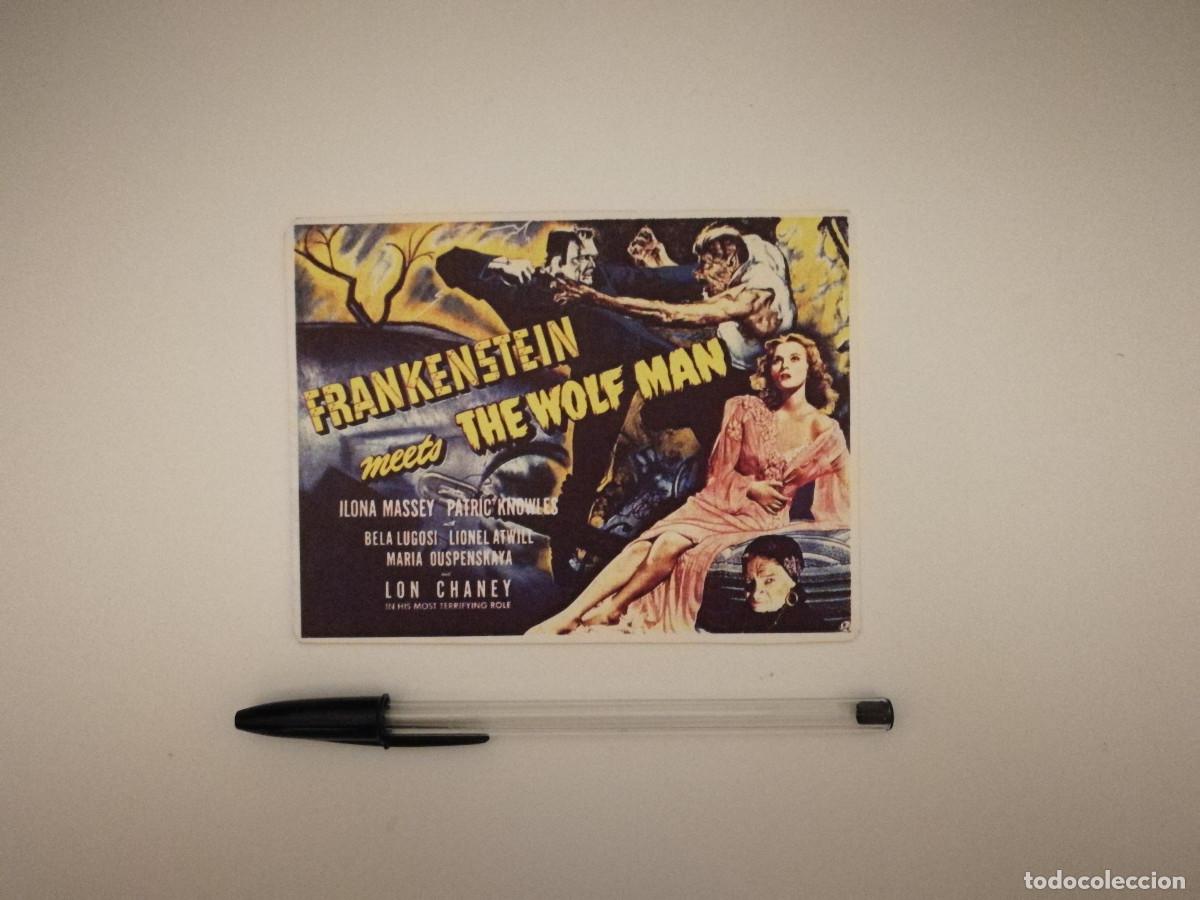 Cine: TARJETA ACARTONADA -9*13- FRANKENSTEIN Y EL HOMBRE LOBO - TERROR - LON CHANEY