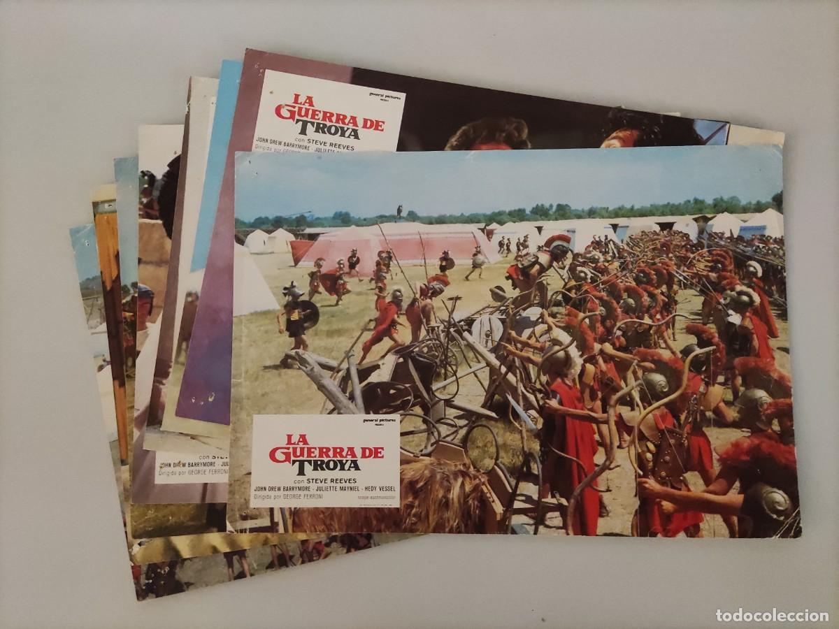 Kino: FT 203 - 8 Fotocromos La guerra de Troya - Steve Reeves, John Drew Barrymore