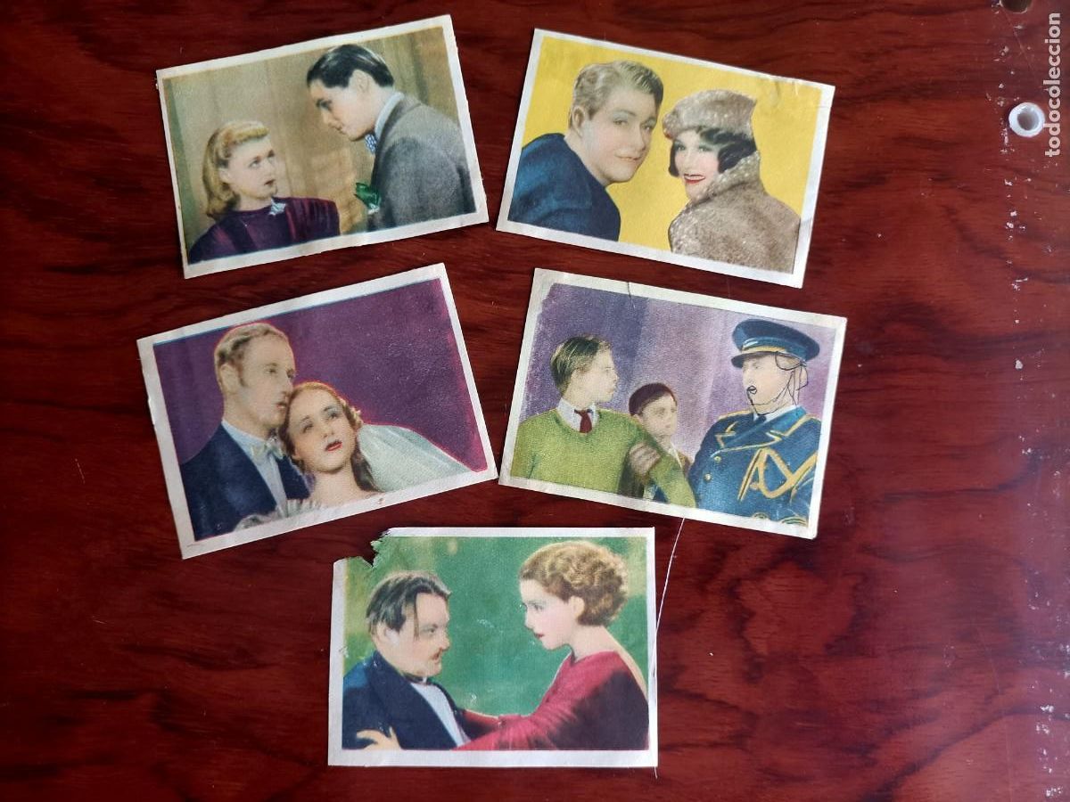 Cine: LOTE DE CINCO CROMOS CINEFOTO, ACTORES. NORMA SHEARER, GINGER ROGERS, NELSON EDDY, MICKEY ROONEY