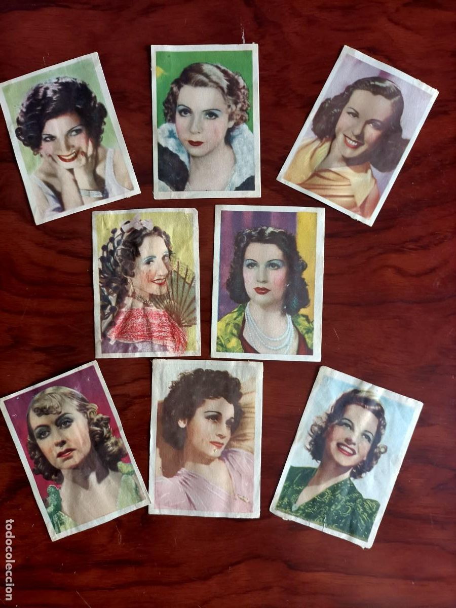 Cine: LOTE DE 8 CROMOS CINEFOTO, ACTORES, CONCHITA MONTENEGRO, BLANCA DE SILOS, CELIA GAMEZ.