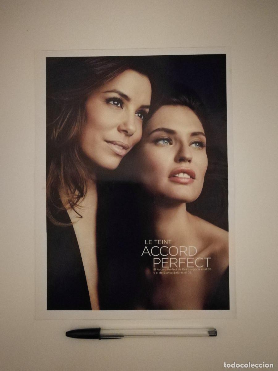Cinema: LAMINA ACARTONADA -A4- EVA LONGORIA y BIANCA BALTI - PUBLICIDAD ANUNCIO L'OREAL