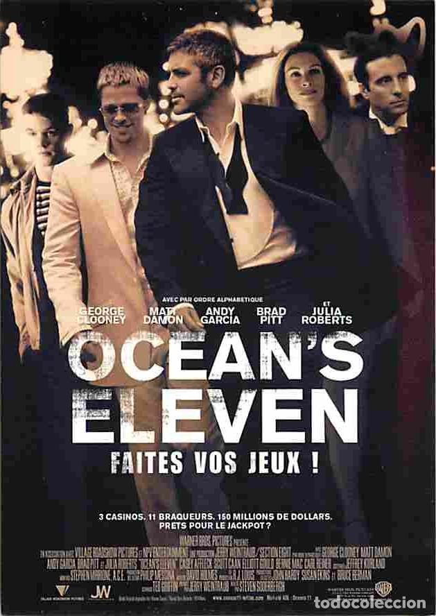 Cine: Cinema - Affiche de Film - Ocean's Eleven - George Clooney - Matt Damon - Andy Garcia - Brad Pitt -