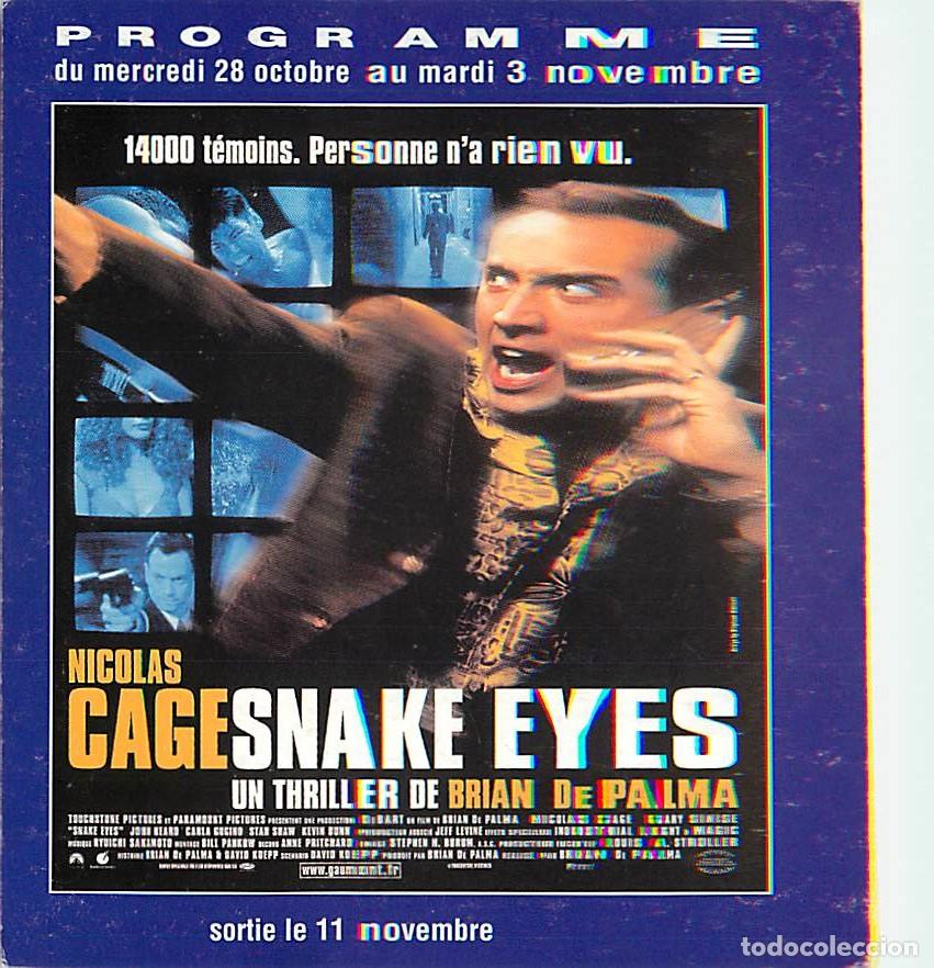 Kino: Cinema - Affiche de Film - Snake Eyes - Nicolas Cage - CPM - Voir Scans Recto-Verso