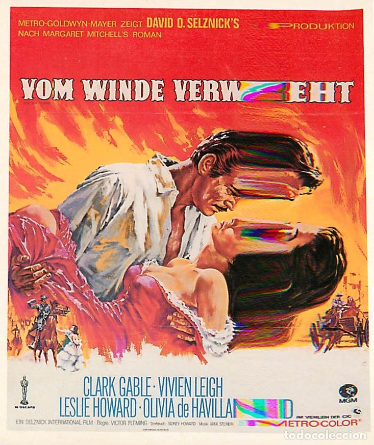 Cinema: Cinema - Affiche de Film - Von Winde Verweht - Clark Gable - Vivien Leigh - Leslie Howard - Olivia d