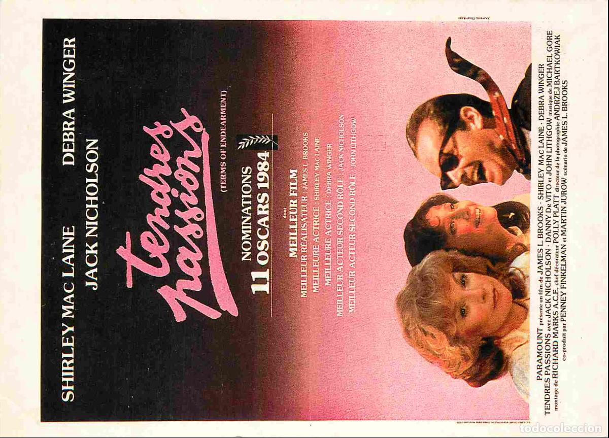 Cine: Cinema - Affiche de Film - Tendres passions - Shirley Mac Laine - Debra Winger - Jack Nicholson - CP
