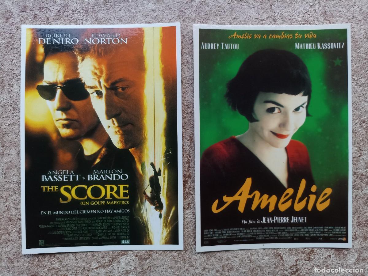 Cine: Lote 2 postales de cine, The score, Amelie