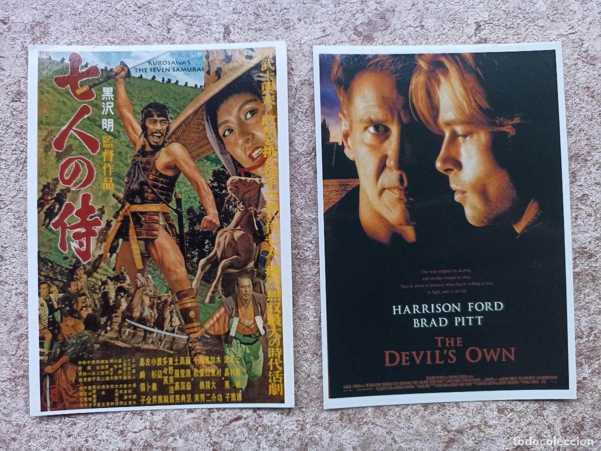 Cinema: Lote 2 postales de cine, The seven samurai, The Devil&acute;s own