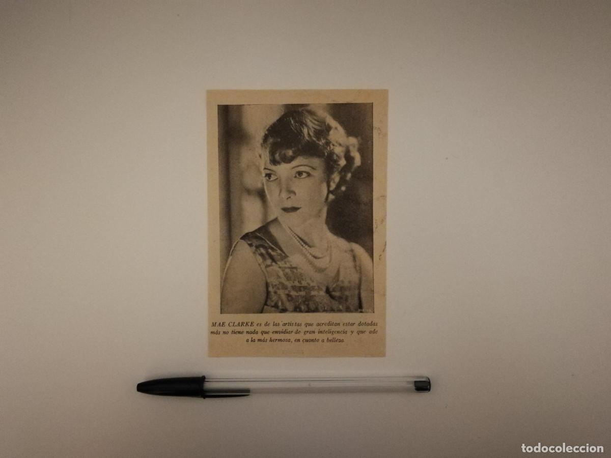 Cine: TARJETA ACARTONADA -9*13- MAE CLARKE