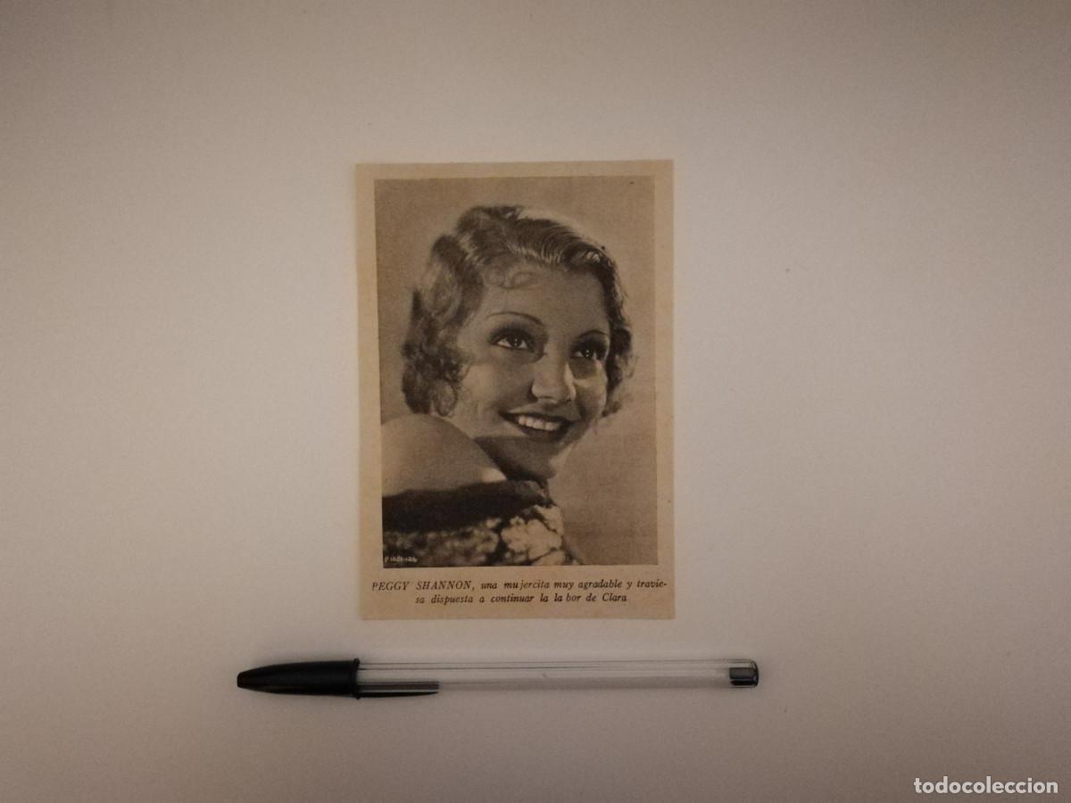 Cine: TARJETA ACARTONADA -9*13- Peggy Shannon