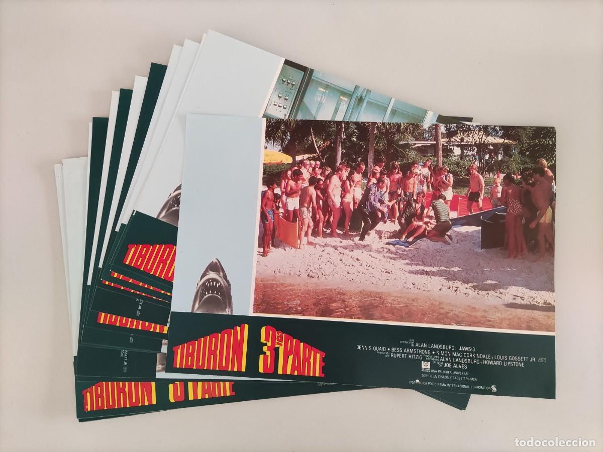 Cine: FT 317 - 12 Fotocromos Tibur&oacute;n 3&ordf; parte - Dennis Quaid, Bess Armstrong