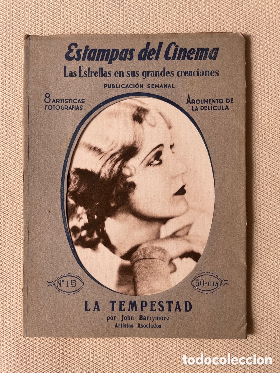 Cine: Estampas del cinema. La tempestad. N&uacute;mero 15. Vitola original