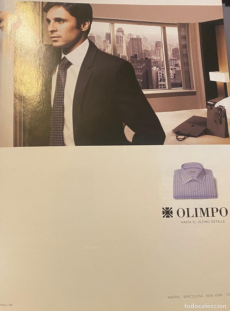 Cin&eacute;ma: Publicidad de camisas Olimpo con torero Fran Rivera. A&ntilde;o 2009. P&aacute;gina de revista. Enmarcable. Nueva.