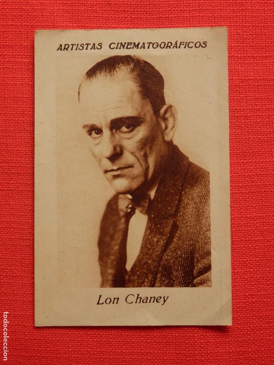 Kino: Lon Chaney cromo antiguo Artistas Cinematograficos publi chocolates Angelical excelente estado