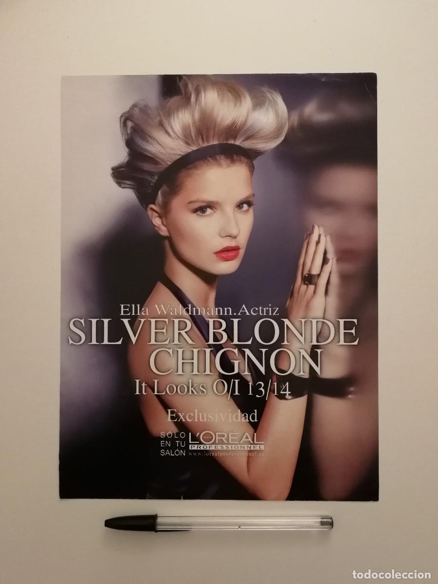 Cine: LAMINA PUBLICITARIA -A4- ELLA WALDMANN - SILVER BLONDE CHIGNON