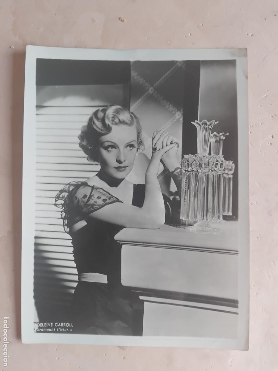 Cine: FOTOGRAFIA DE MADELEINE CAROLL. PARAMOUNT PICTURES. 18,50 X 24,50 CM.