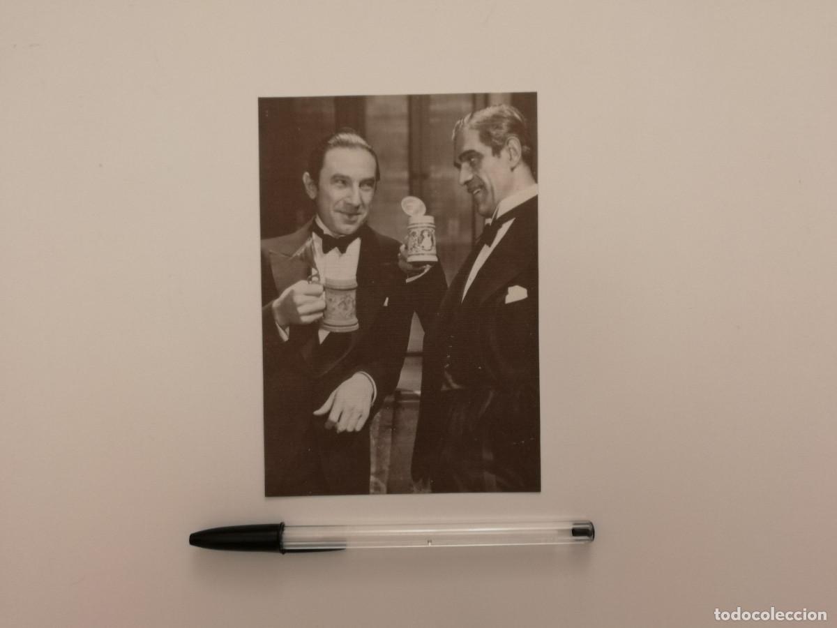 Cine: TARJETA ACARTONADA -10*15- BELA LUGOSI - TERROR - BORIS KARLOFF