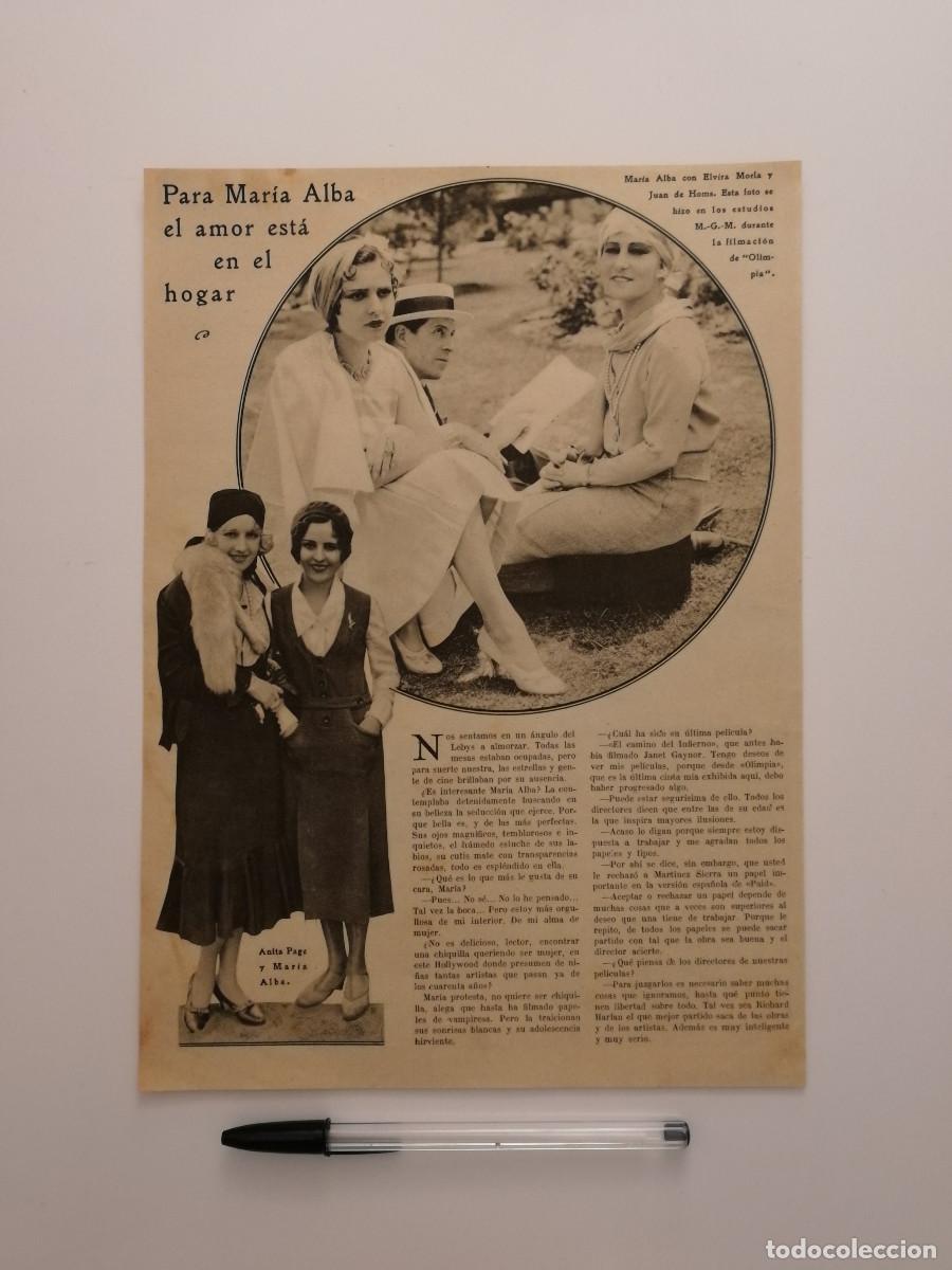 Kino: ANTIGUO ANUNCIO ENCARTONADO -A4- MARIA ALBA - CINE ESPA&Ntilde;OL - ANITA PAGE