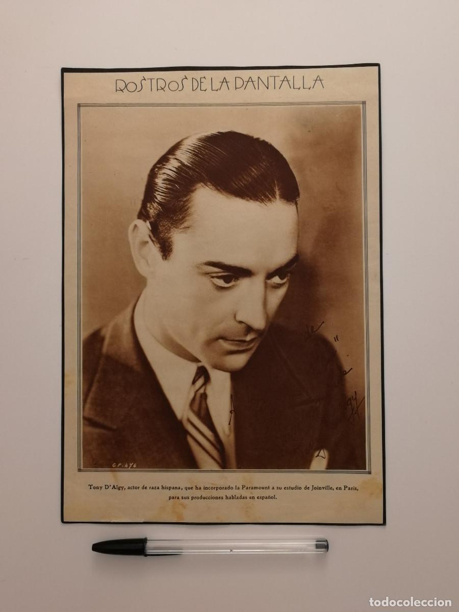 Kino: ANTIGUO ANUNCIO ENCARTONADO -A4- Tony D'Algy