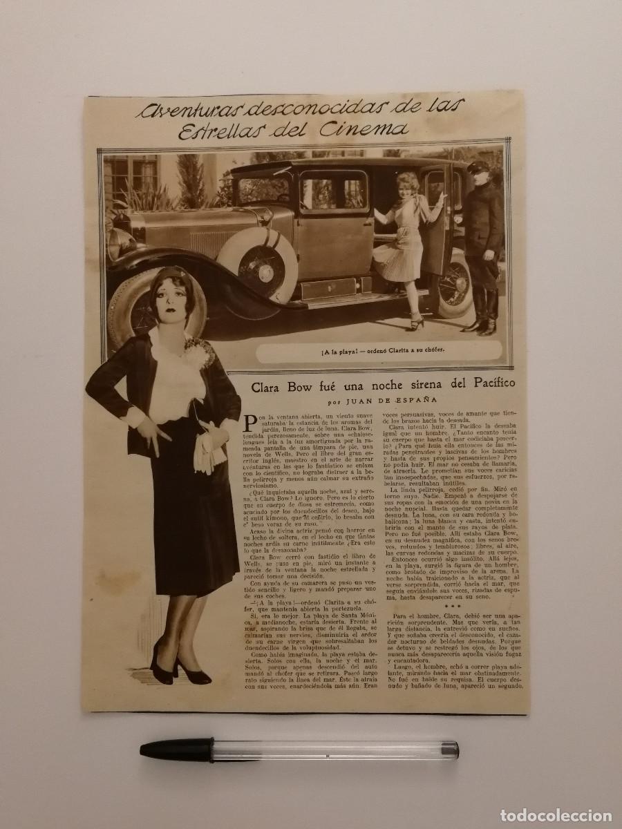 Kino: ANTIGUO ANUNCIO ENCARTONADO -A4- CLARA BOW