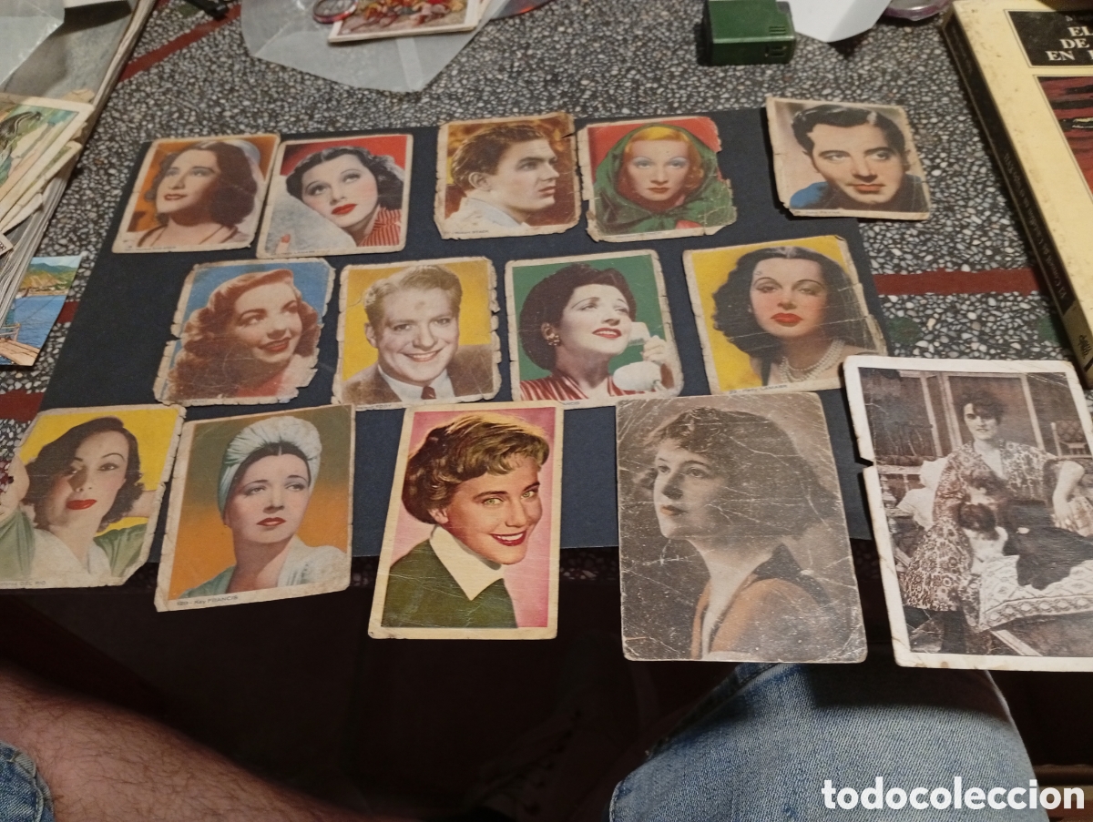 Cine: Cromos antiguos actores de cine,usados