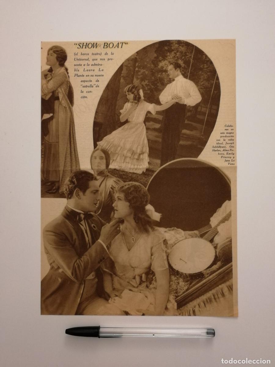 Cin&eacute;ma: ANTIGUO ANUNCIO ENCARTONADO -A4- SHOW BOAT - EL BARCO TEATRO - LAURA LA PLANTE