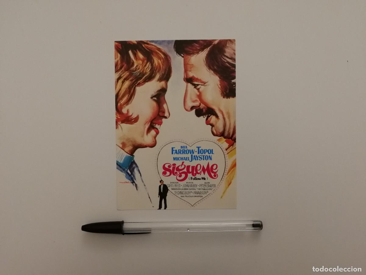 Cine: TARJETA ORIGINAL -10*15- SIGUEME - MIA FARROW - TOPOL