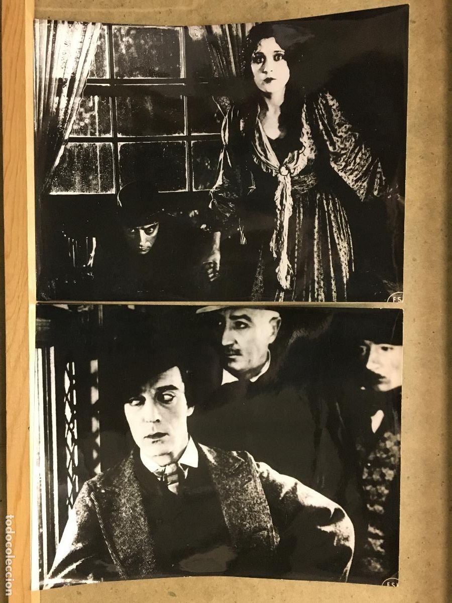 Cinema: AEF39 BUSTER KEATON 2 FOTOS ORIGINALES B/N ESPA&Ntilde;OLAS