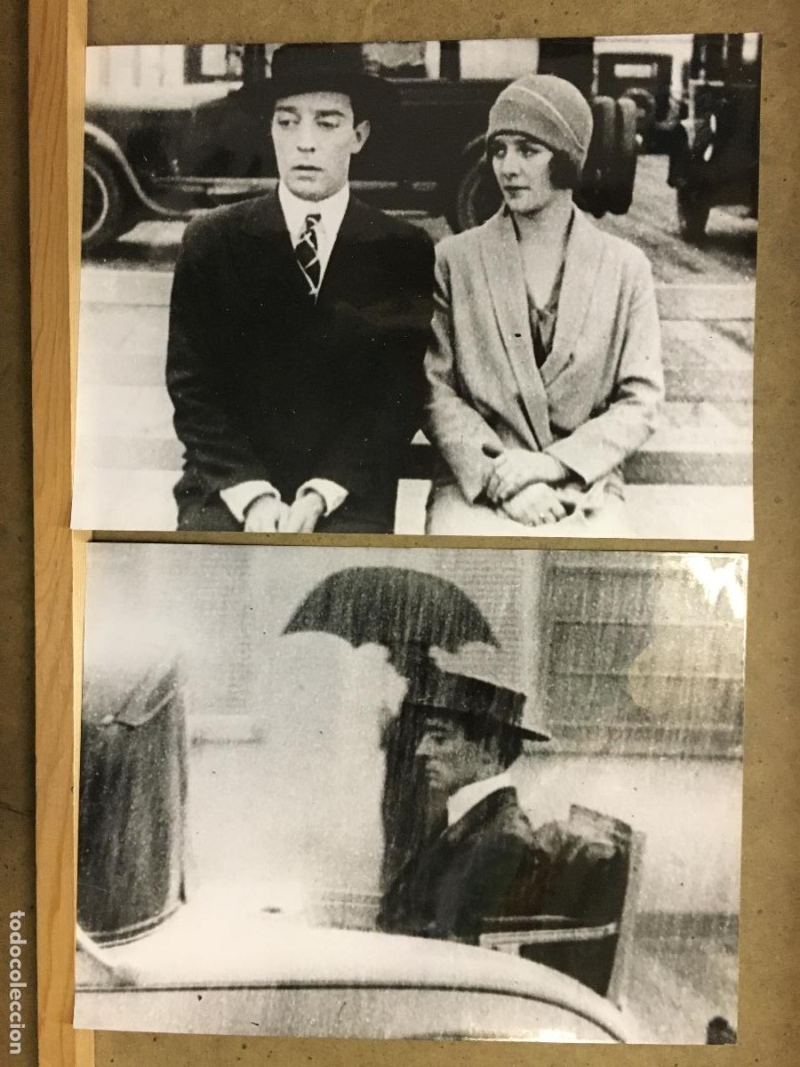 Cinema: AEF40 BUSTER KEATON 2 FOTOS ORIGINALES B/N ESPA&Ntilde;OLAS