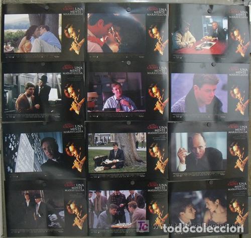Cinema: AEF87 UNA MENTE MARAVILLOSA RUSSELL CROWE RON HOWARD SET COMPLETO 12 FOTOCROMOS ORIGINAL ESTRENO