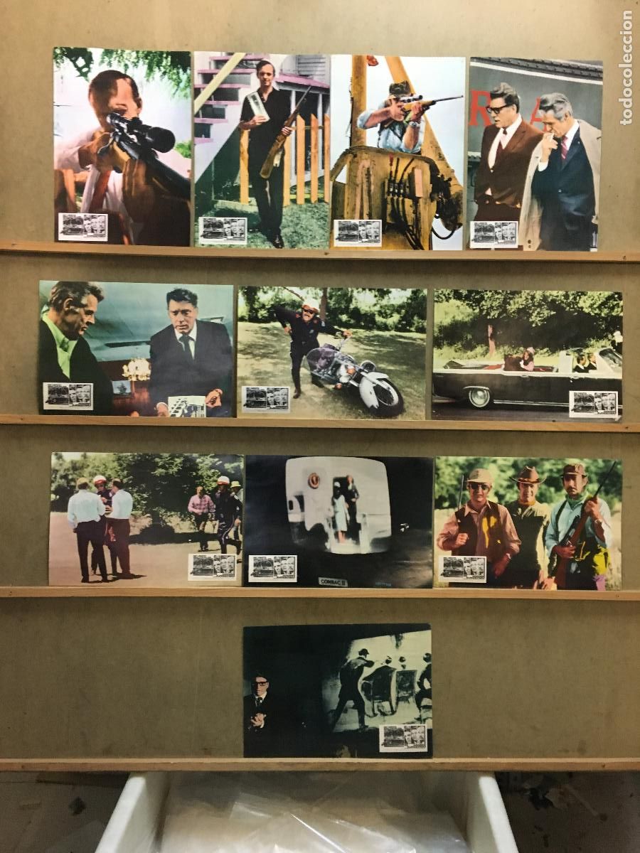 Cinema: AEG00 ACCION EJECUTIVA BURT LANCASTER ROBERT RYAN JFK SET 11 FOTOCROMOS ORIGINAL ESTRENO