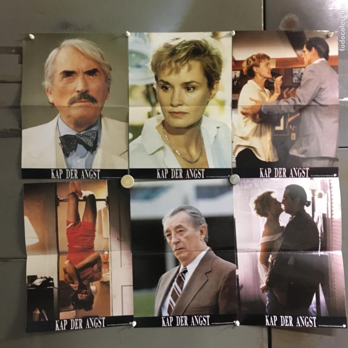 Cin&eacute;ma: AEG06 EL CABO DEL MIEDO MARTIN SCORSESE ROBERT DE NIRO TERROR SET 13 FOTOCROMOS ORIGINAL ALEMAN