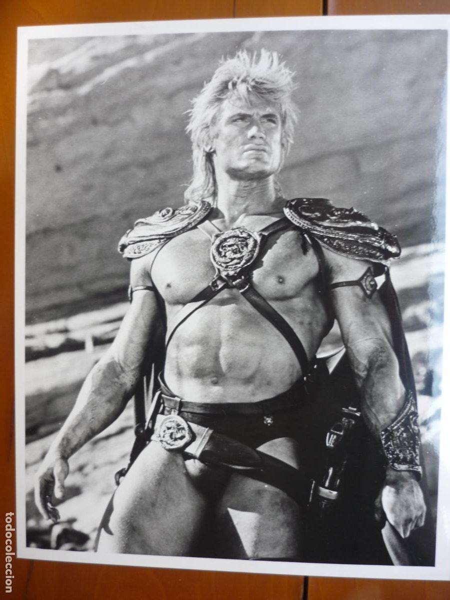 Kino: masters del universo - foto b/n original - dolph lundren he-man