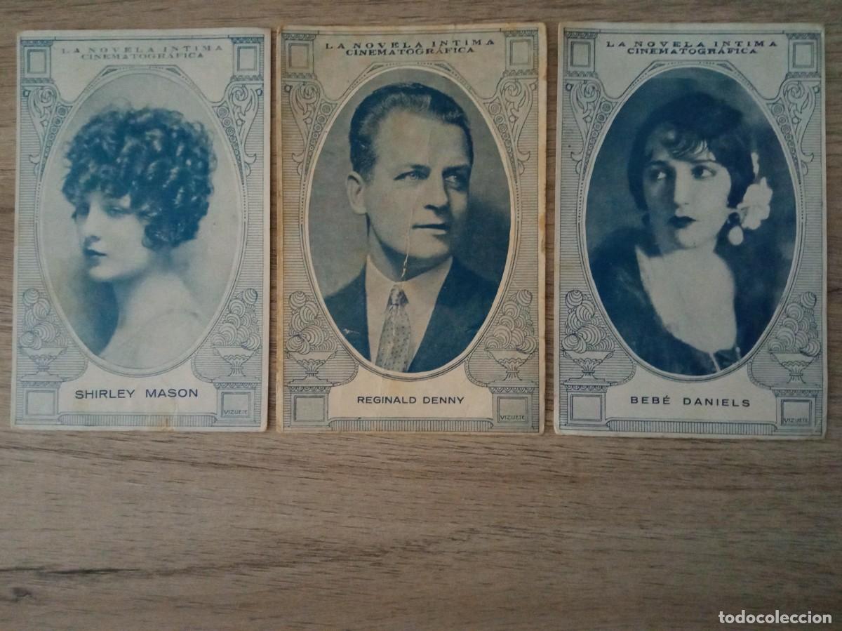 Cine: LA NOVELA INTIMA CINEMATOGRAFICA, POSTALES DE BEBE DANIELS, REGINALD DENNY Y SHIRLEY MASON