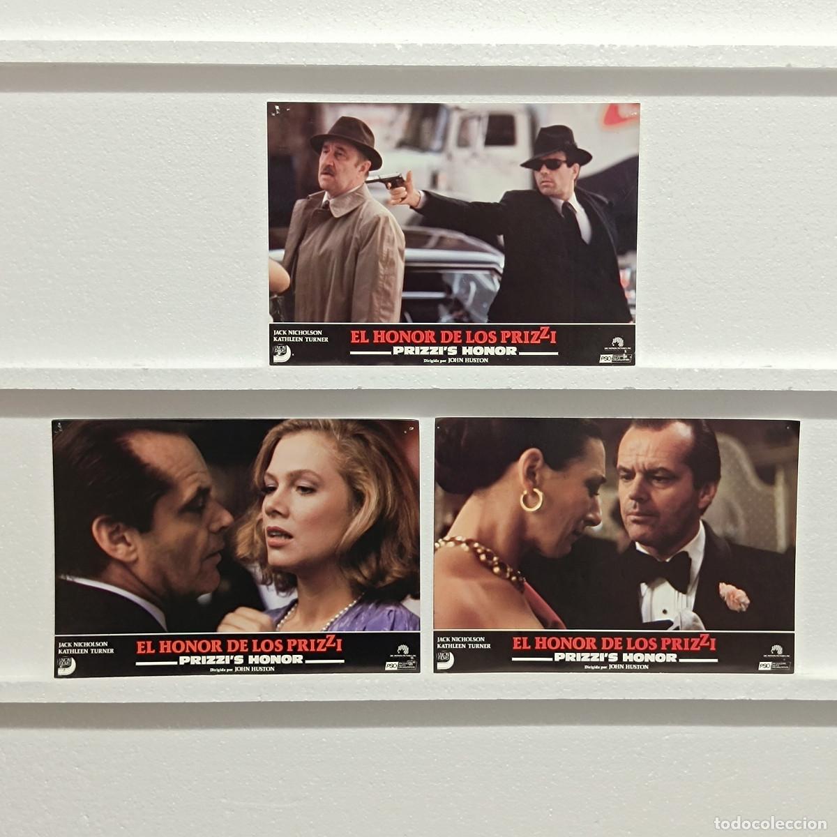 Cine: LOTE 3 FOTOCROMOS. ORIGINALES DE CINE. EL HONOR DE LOS PIZZI. JACK NICHOLSON.