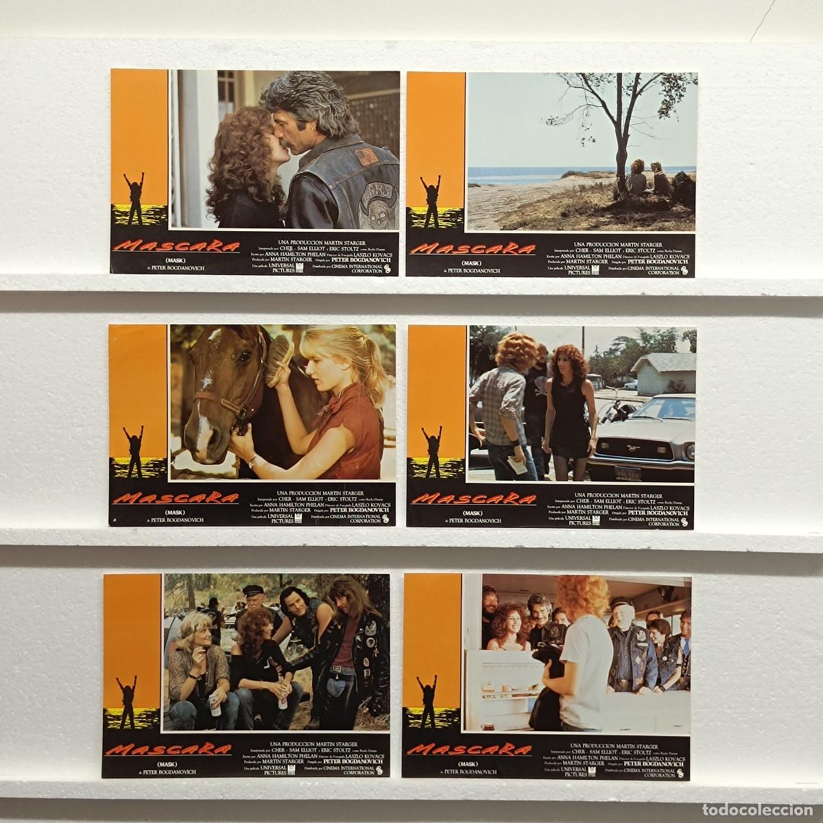 Cine: LOTE 6 FOTOCROMOS. ORIGINALES DE CINE. LA MASCARA. CHER.