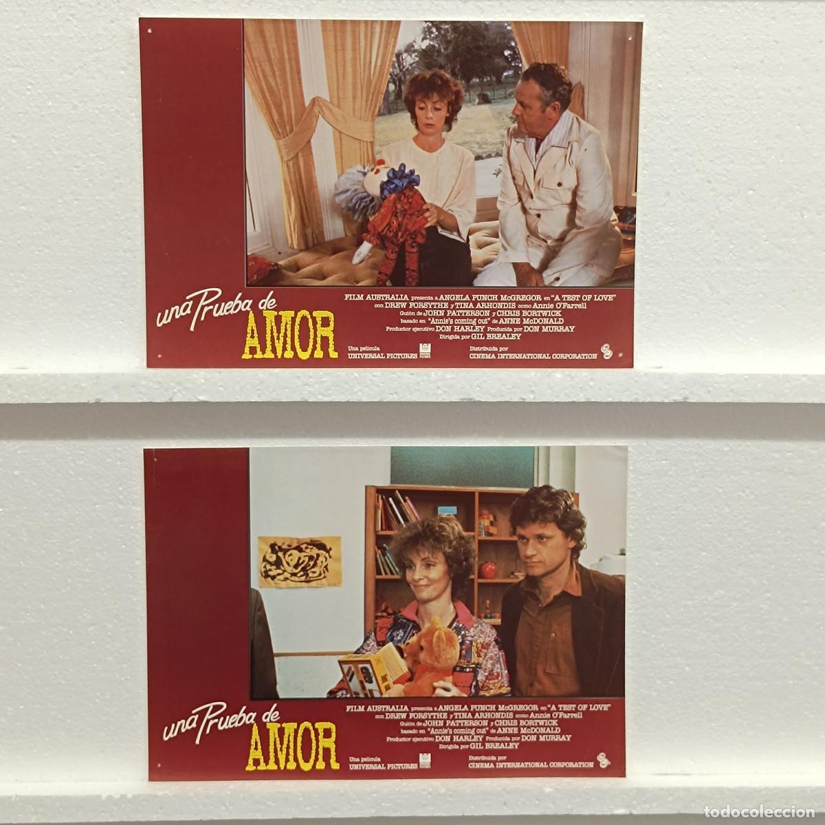 Kino: LOTE 2 FOTOCROMOS. ORIGINALES DE CINE. UNA PRUEBA DE AMOR.