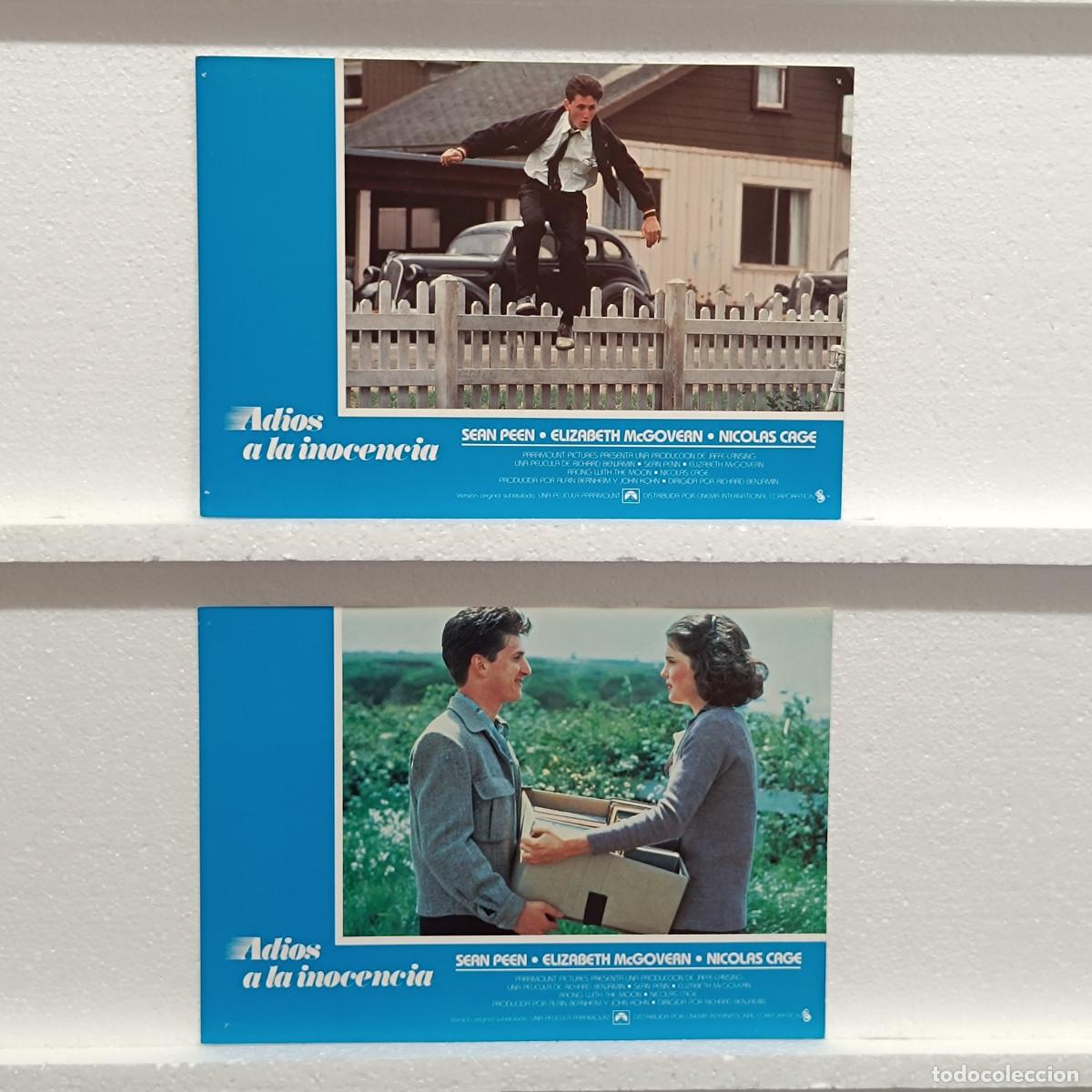 Kino: LOTE 2 FOTOCROMOS. ORIGINALES DE CINE. ADIOS A LA INOCENCIA. SEAN PEEN. NICOLAS CAGE.