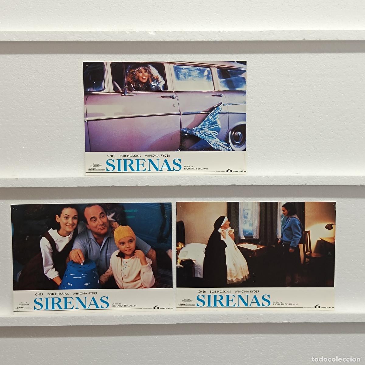 Kino: LOTE 3 FOTOCROMOS. ORIGINALES DE CINE. SIRENAS. CHER.