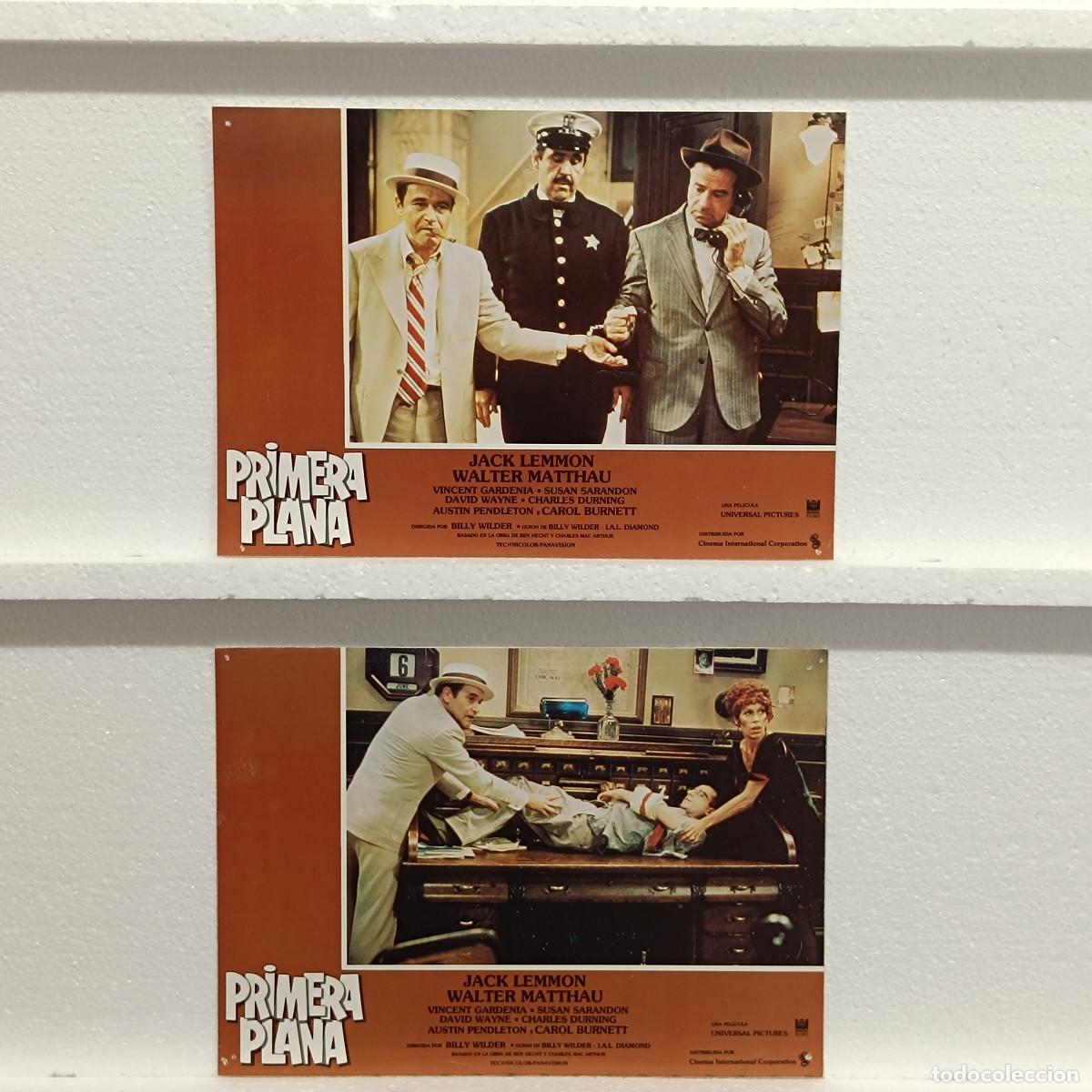 Kino: LOTE 2 FOTOCROMOS. ORIGINALES DE CINE. PRIMERA PLANA. JACK LEMMON. WALTER MATTHAU.