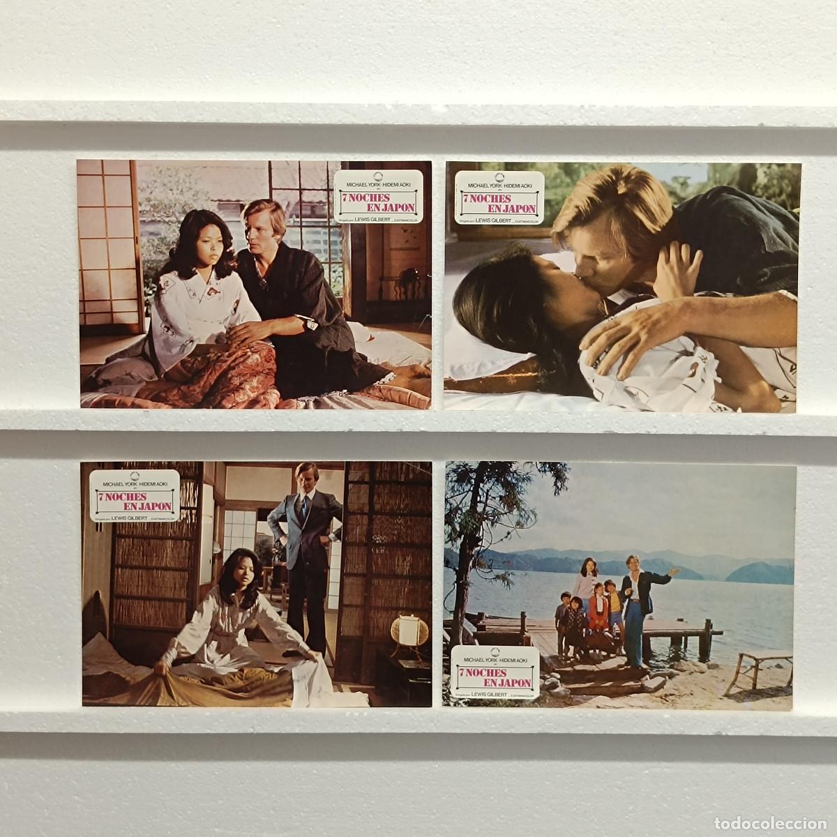 Kino: LOTE 4 FOTOCROMOS. ORIGINALES DE CINE. 7 NOCHES EN JAPON.
