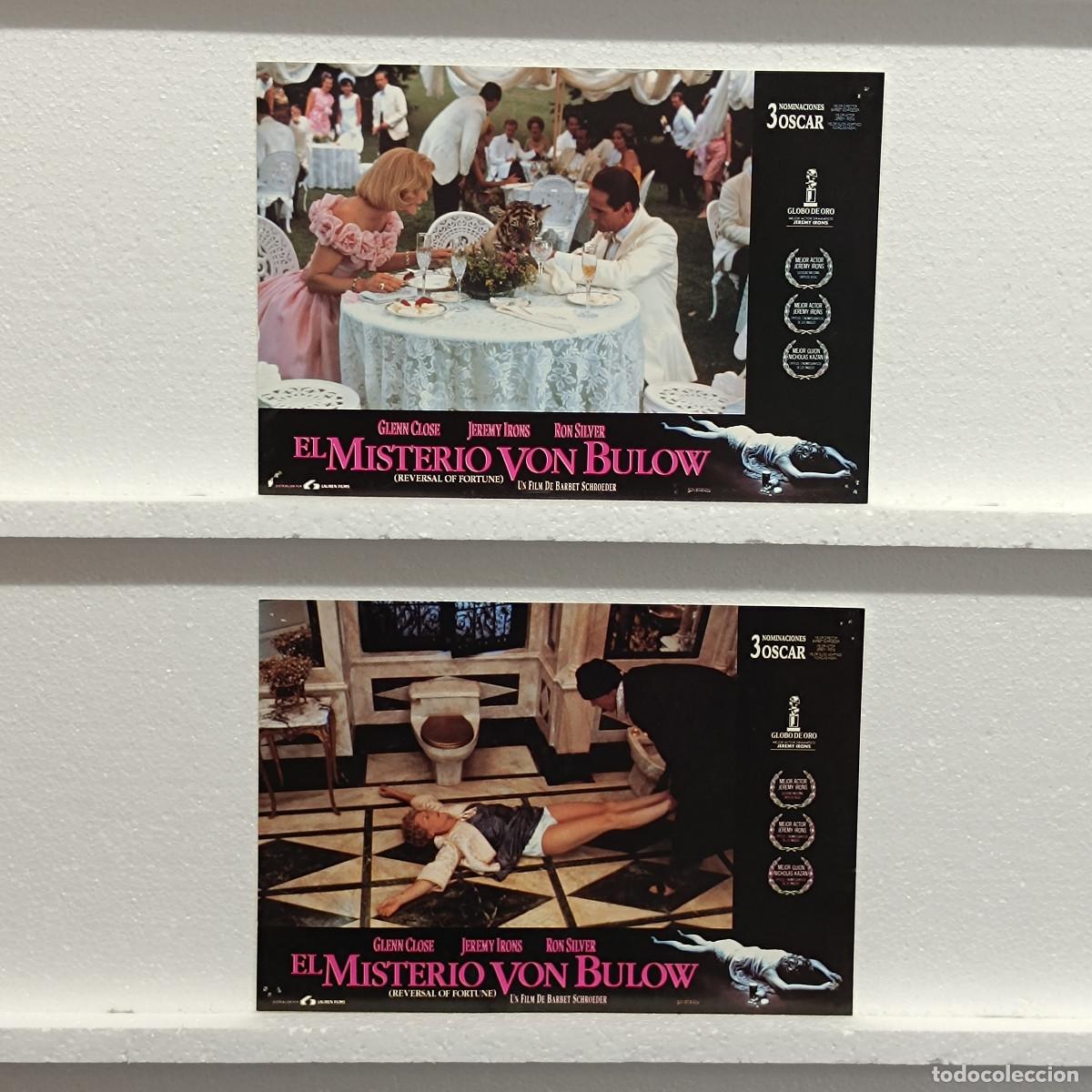 Kino: LOTE 2 FOTOCROMOS. ORIGINALES DE CINE. EL MISTERIO VON BULOW. GLENN CLOSE.