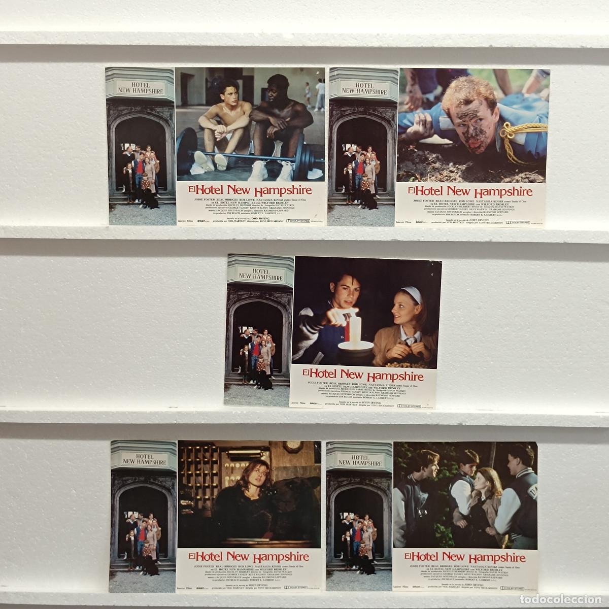 Kino: LOTE 5 FOTOCROMOS. ORIGINALES DE CINE. EL HOTEL NEW HAMPSHIRE. JODIE FOSTER.