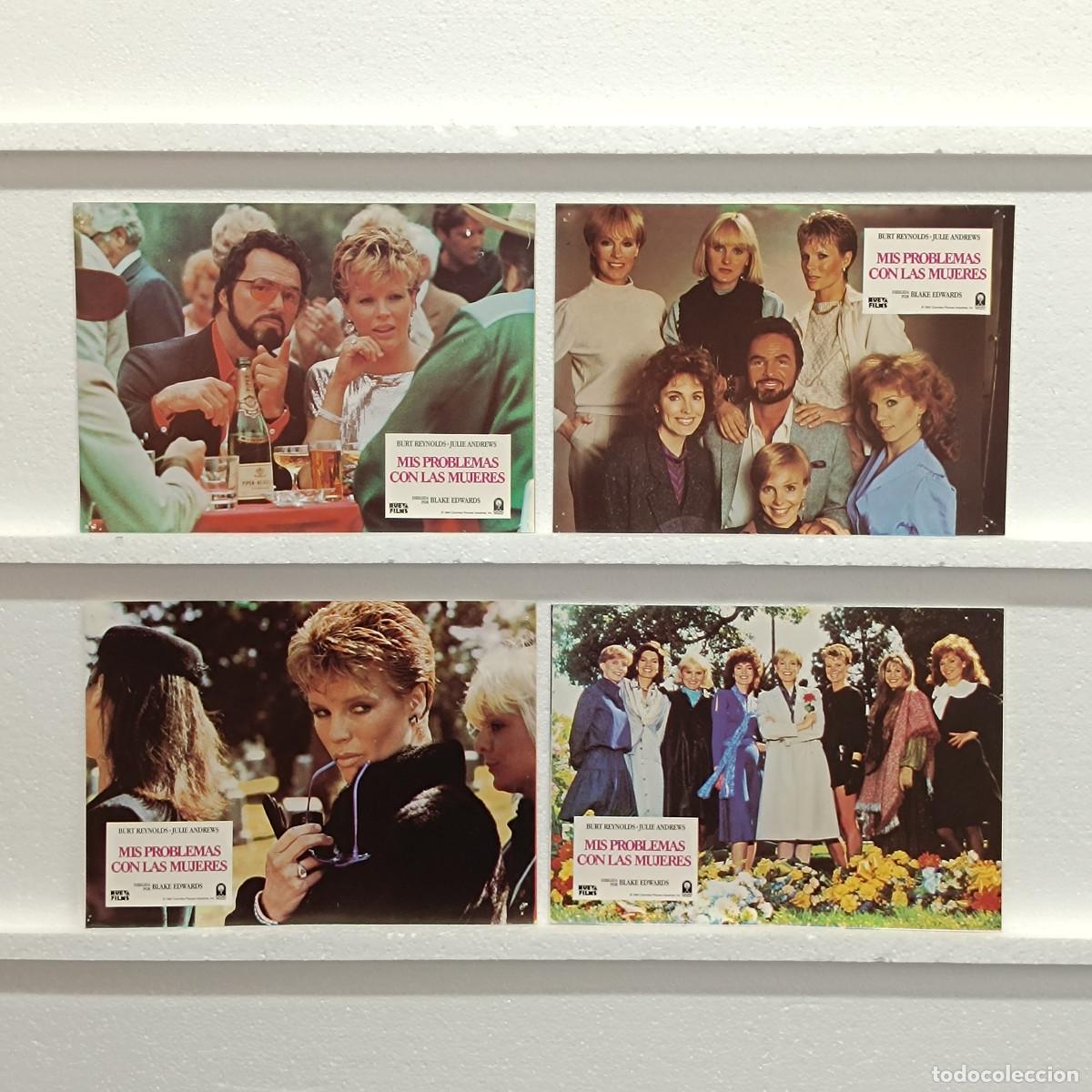 Kino: LOTE 4 FOTOCROMOS. ORIGINALES DE CINE. MIS PROBLEMAS CON LAS MUJERES. BURT REYNOLDS. JULIE ANDREWS.