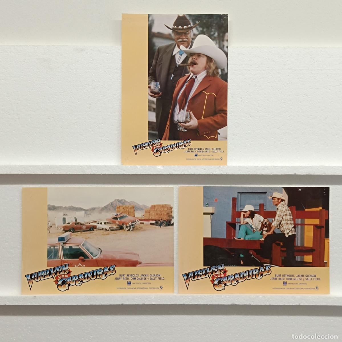 Cinema: LOTE 3 FOTOCROMOS. ORIGINALES DE CINE. VUELVEN LOS CARADURAS. BURT REYNOLDS.