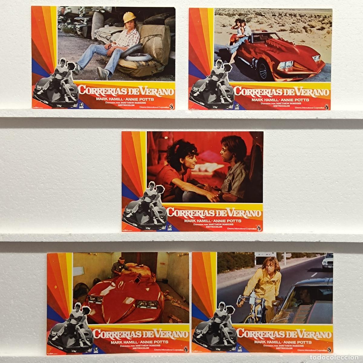 Cinema: LOTE 5 FOTOCROMOS. ORIGINALES DE CINE. CORRERIAS DE VERANO.