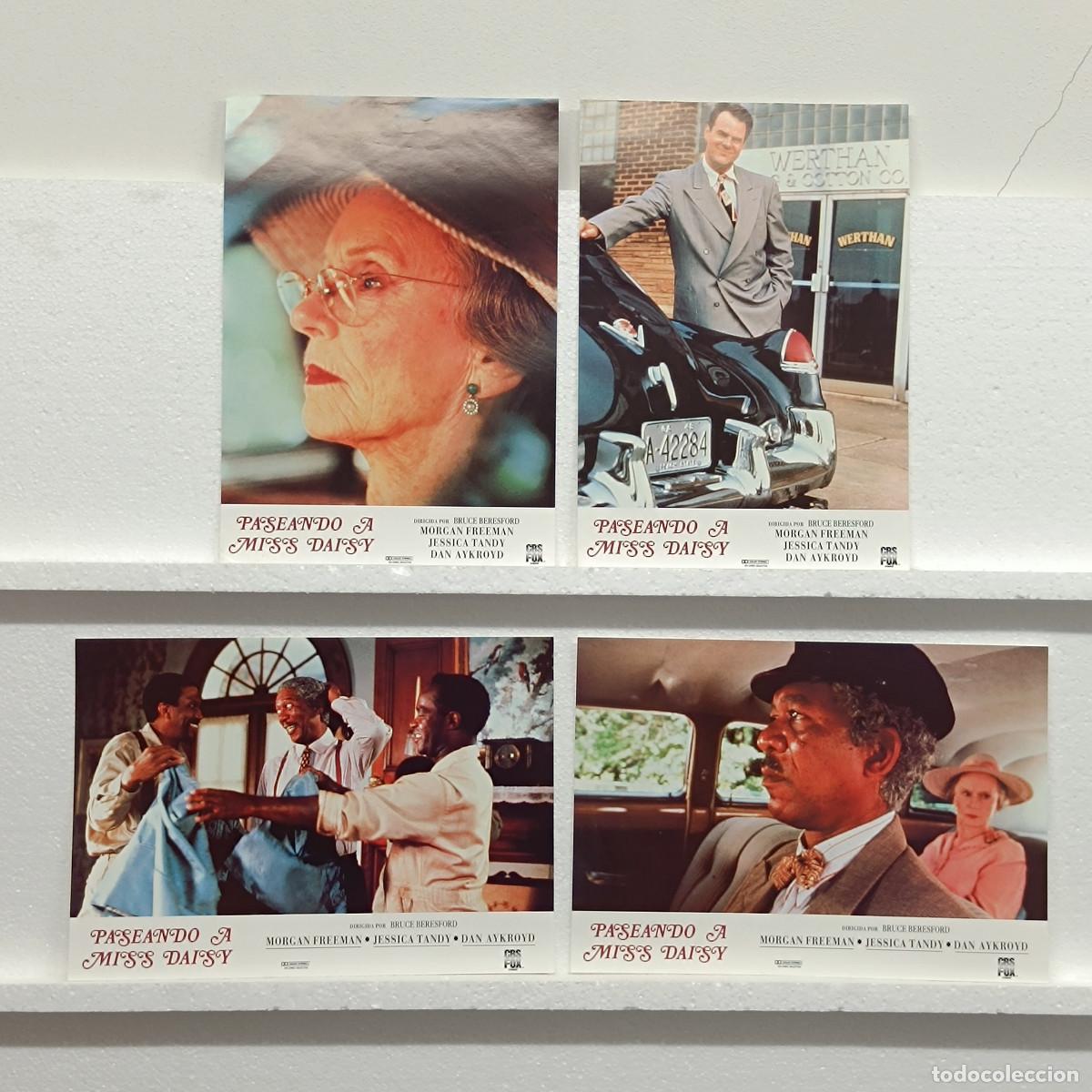 Cinema: LOTE 4 FOTOCROMOS. ORIGINALES DE CINE. PASEANDO A MISS DAISY. MORGAN FREEMAN.